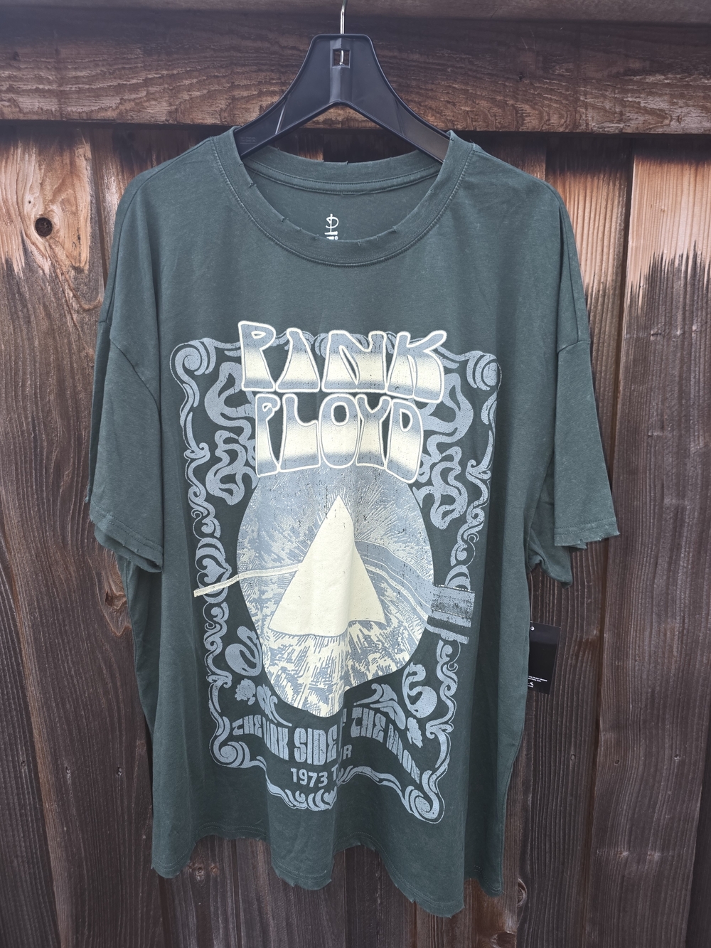 Pink Floyd Green Tee with Cream Print